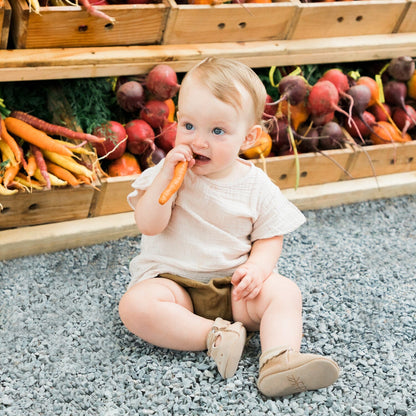 Freshly Picked Weathered Brown Mary Jane Baby Shoe