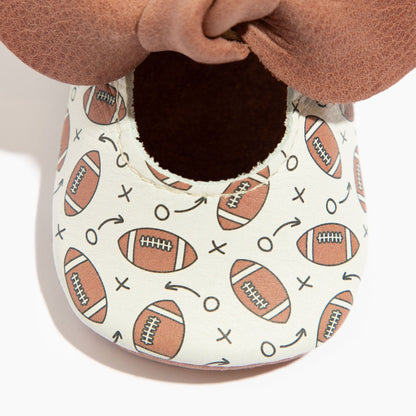 Freshly Picked First Down Knotted Bow Baby Shoe