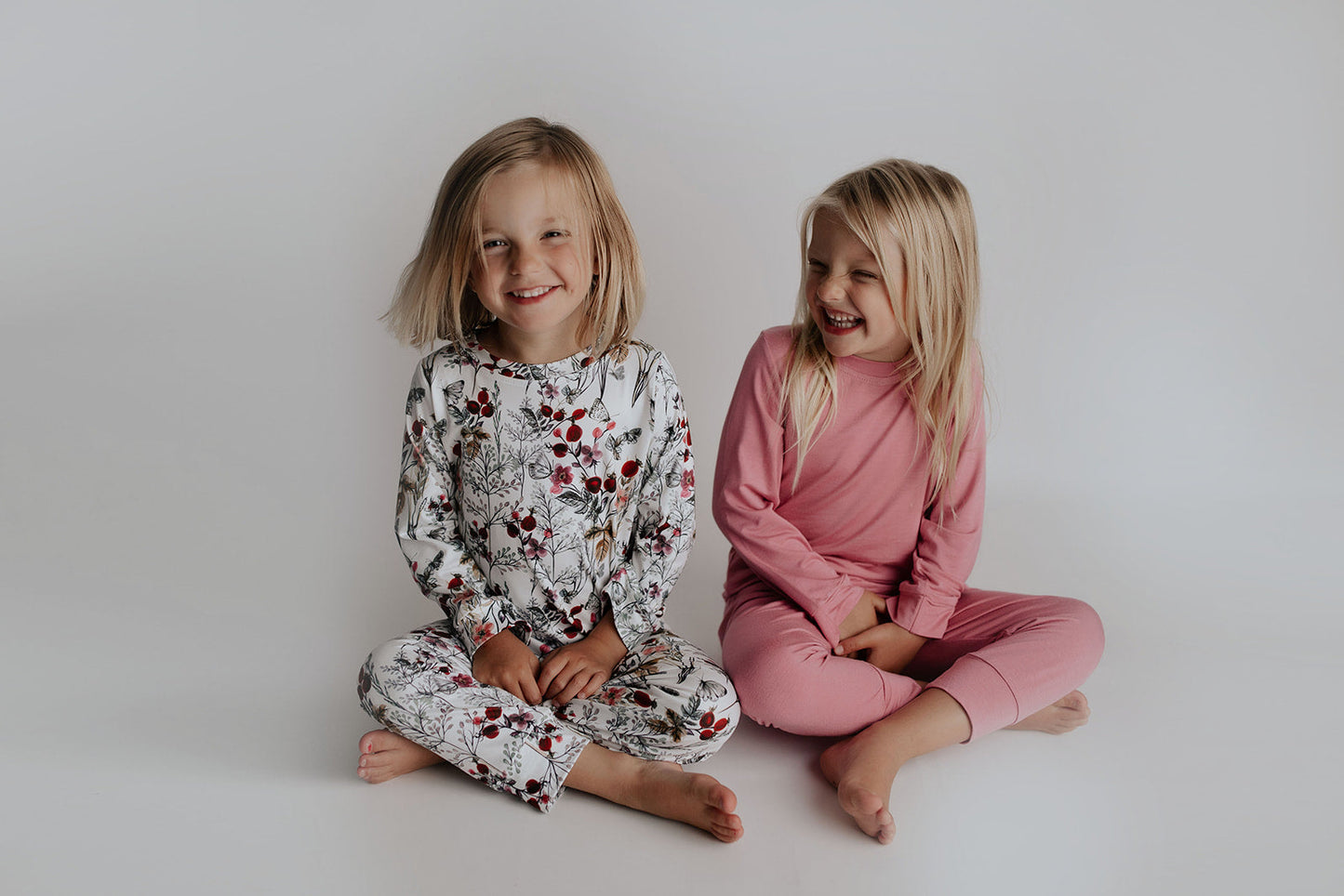 Three Little Tots Floral Girls Kids Pajamas