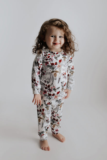 Three Little Tots Floral Girls Kids Pajamas