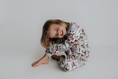 Three Little Tots Floral Girls Kids Pajamas