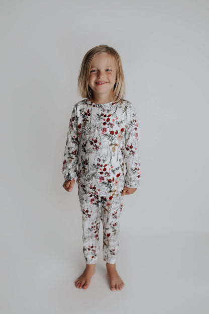 Three Little Tots Floral Girls Kids Pajamas