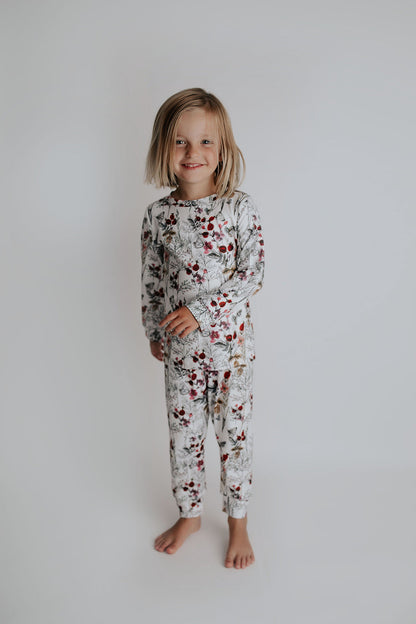 Three Little Tots Floral Girls Kids Pajamas