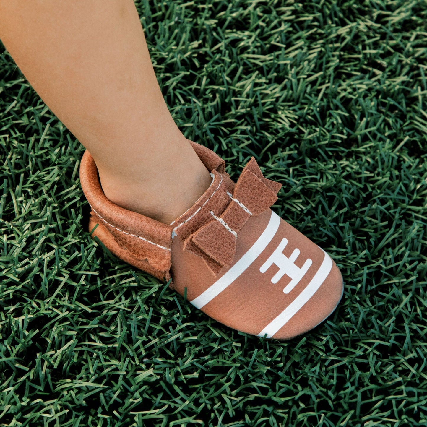 Freshly Picked Touchdown II Bow Baby Shoe