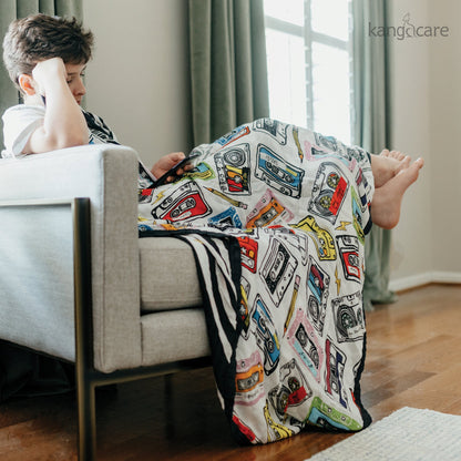 Kanga Care Bamboo Muslin Blanket - Baby: Mixtape (Reversible)