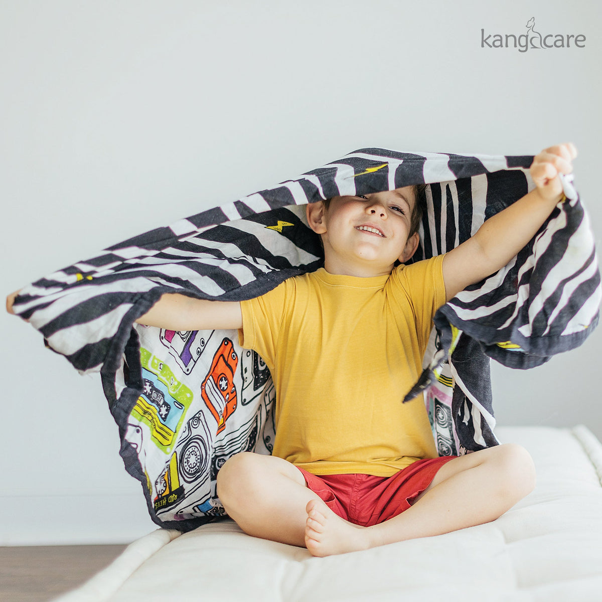 Kanga Care Bamboo Muslin Blanket - Baby: Mixtape (Reversible)