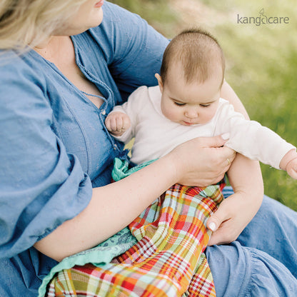 Kanga Care Bamboo Muslin Blanket - Baby: Quinn (Reversible)