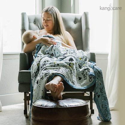 Kanga Care Bamboo Muslin Blanket - Baby: Wander (Reversible)