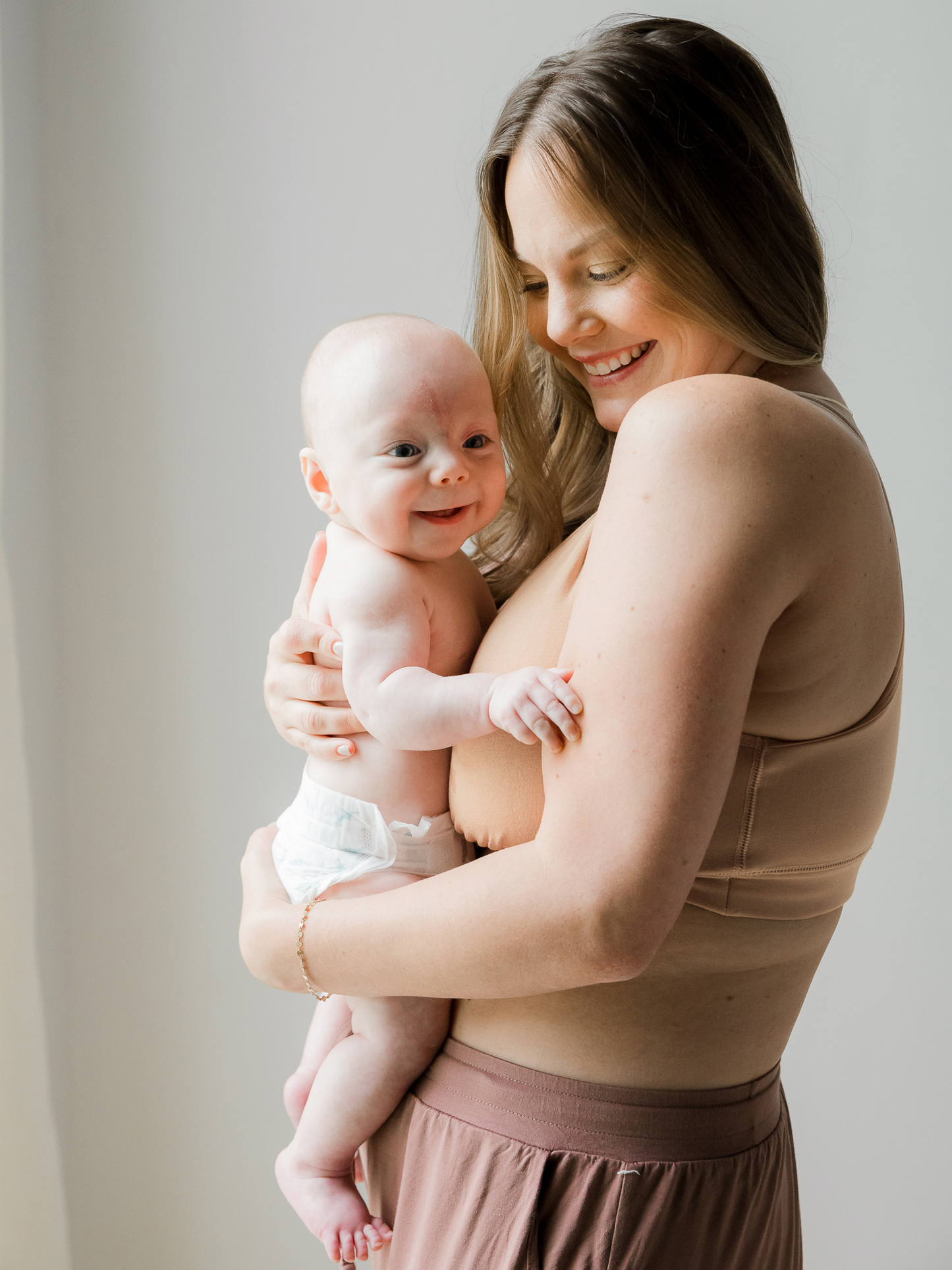 Kindred Bravely French Terry Racerback Nursing & Sleep Bra Beige