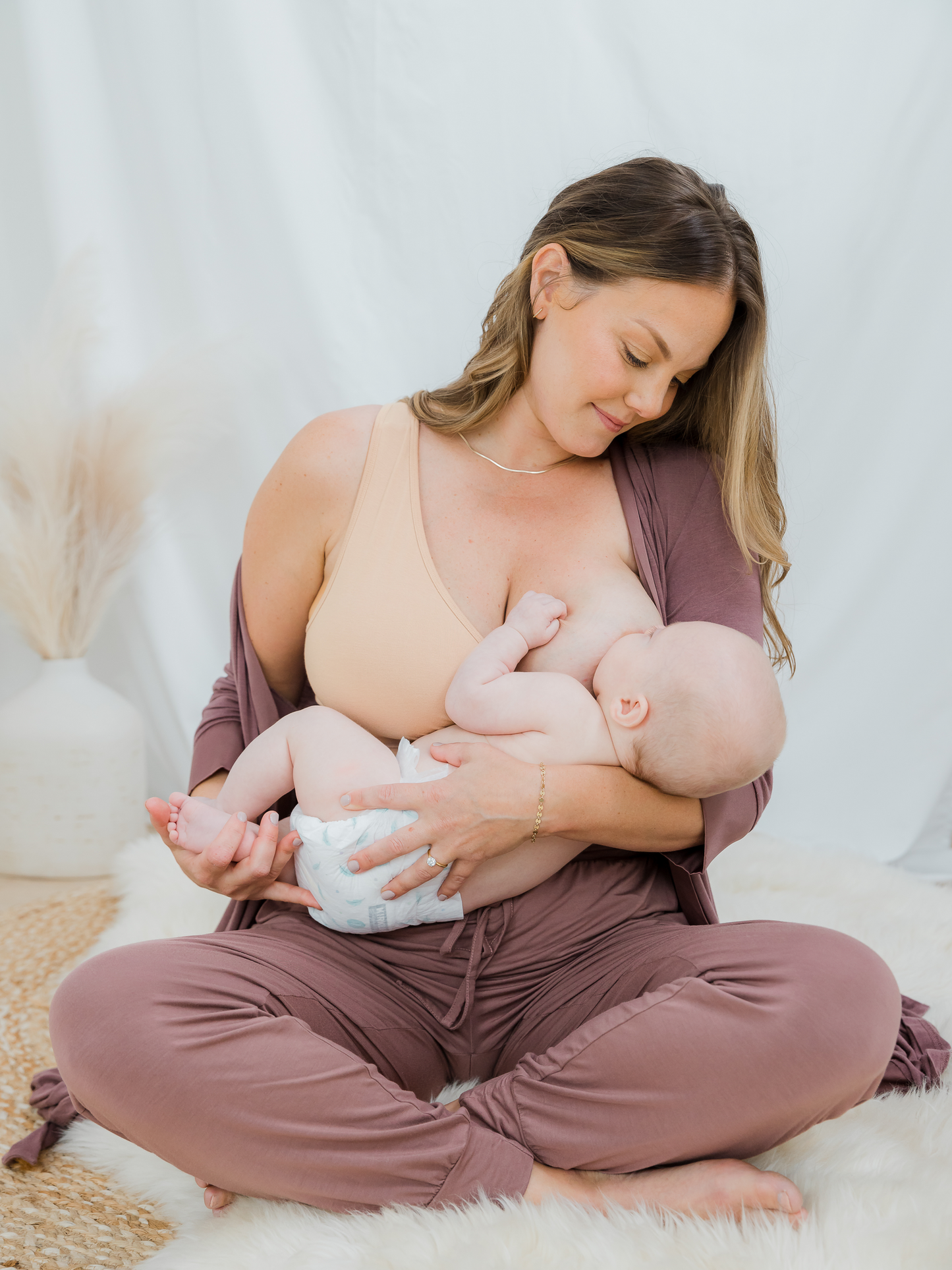 Kindred Bravely French Terry Racerback Nursing & Sleep Bra Beige