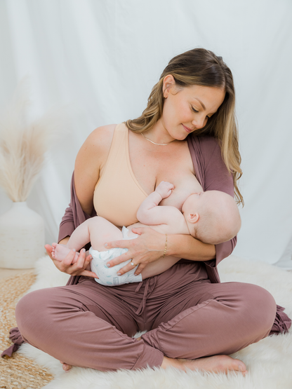 Kindred Bravely French Terry Racerback Nursing & Sleep Bra Beige