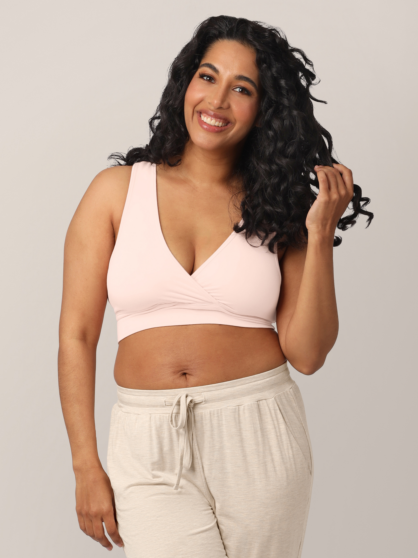 Kindred Bravely French Terry Racerback Nursing & Sleep Bra Soft Pink