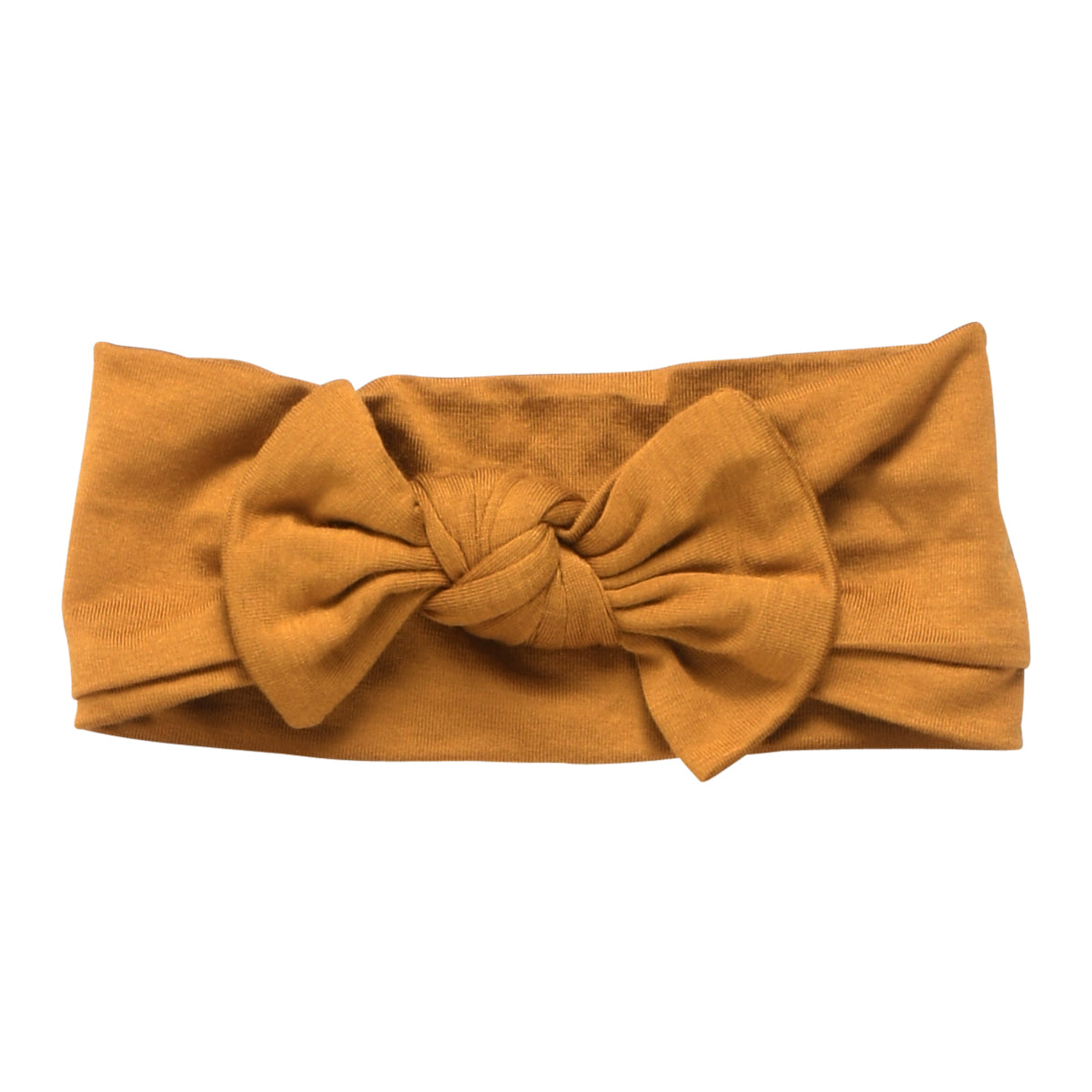 Three Little Tots Golden Harvest Orange Knotted Newborn Headband Bow