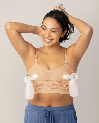 Kindred Bravely Sublime Hands-Free Pumping & Nursing Bra Beige