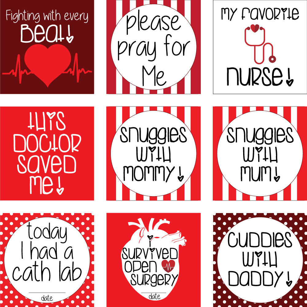 Three Little Tots CHD Heart Warrior Plastic Moment Cards
