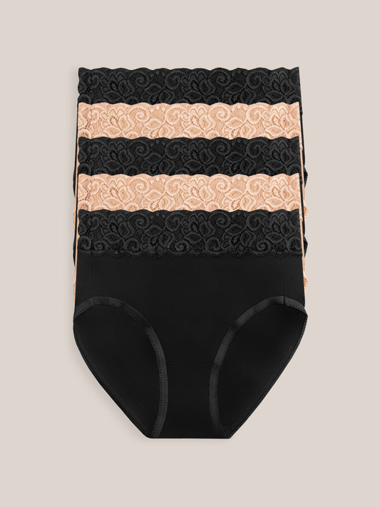 Kindred Bravely High-Waisted Postpartum Underwear Pack Assorted Neutrals
