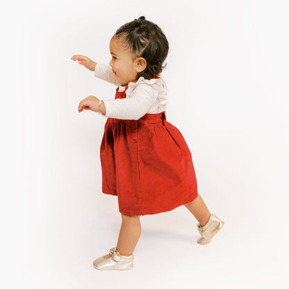 Freshly Picked Newborn Platinum Knotted Bow Baby Shoe