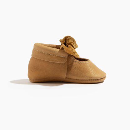Freshly Picked Honeycomb Knotted Bow Baby Shoe