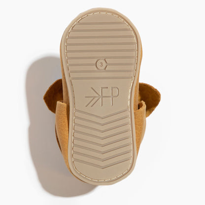 Freshly Picked Honeycomb Knotted Bow Baby Shoe