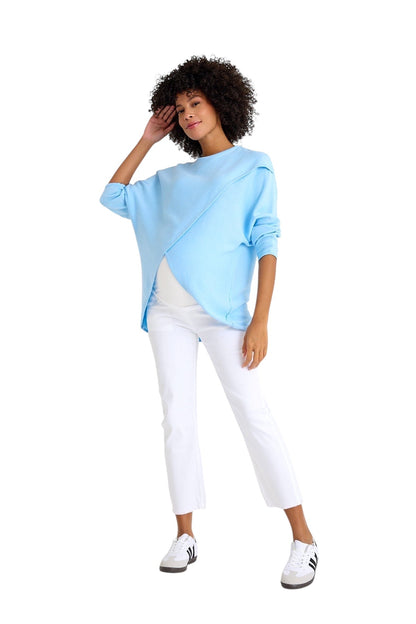 Accouchée Let Loose Crossover Long Sleeve Maternity/Nursing Knit Top