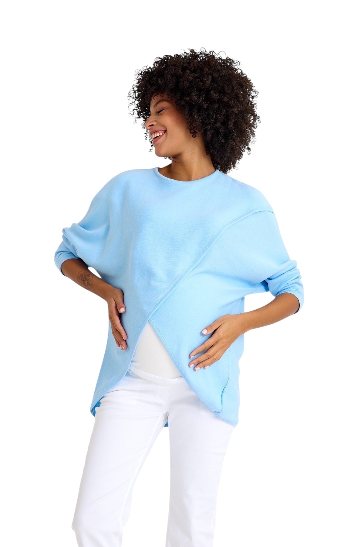 Accouchée Let Loose Crossover Long Sleeve Maternity/Nursing Knit Top