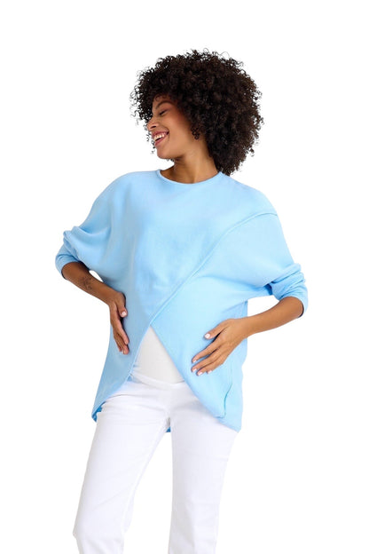 Accouchée Let Loose Crossover Long Sleeve Maternity/Nursing Knit Top