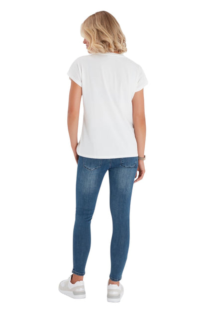 Accouchée Handy Crossover Short Sleeve Cotton Maternity/Nursing Top