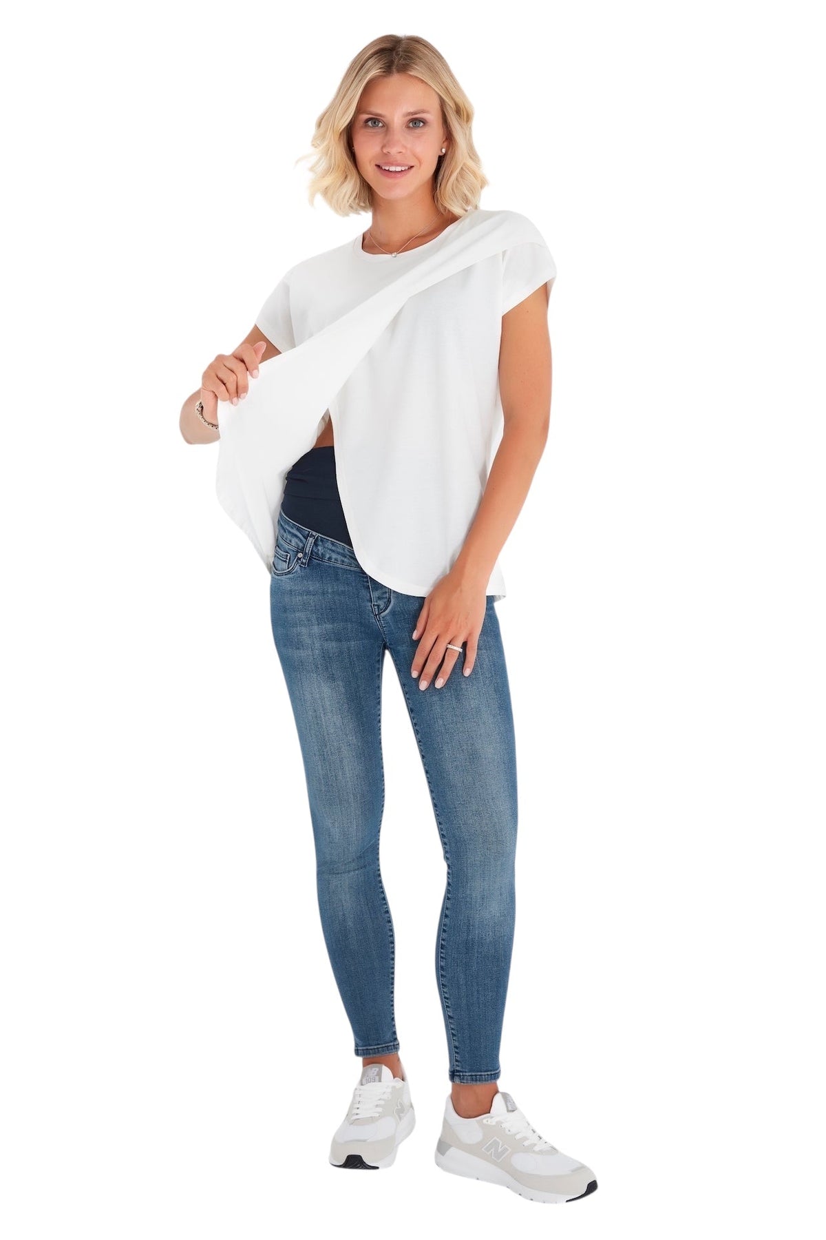 Accouchée Handy Crossover Short Sleeve Cotton Maternity/Nursing Top