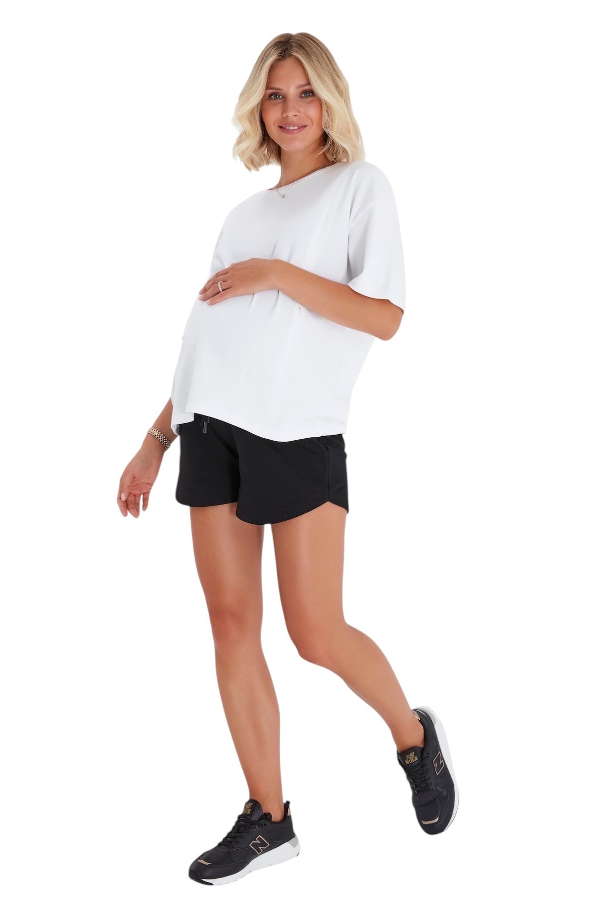 Accouchée Relax Foldover Waistband Maternity Shorts