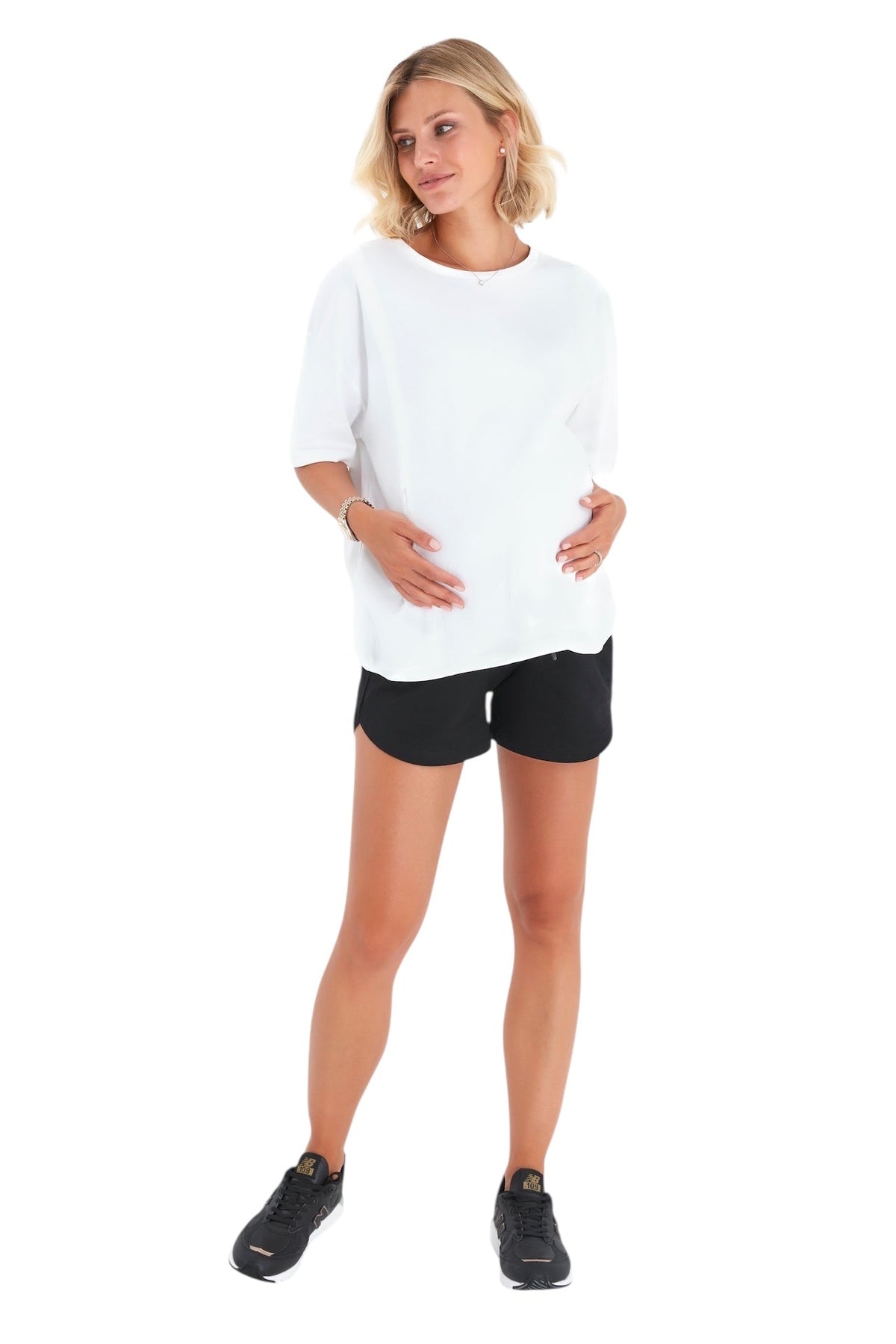 Accouchée Relax Foldover Waistband Maternity Shorts