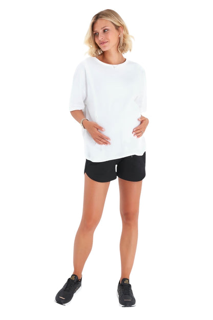 Accouchée Relax Foldover Waistband Maternity Shorts