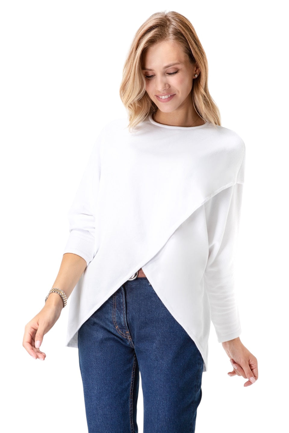 Accouchée Let Loose Crossover Long Sleeve Maternity/Nursing Knit Top