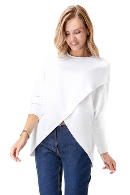 Accouchée Let Loose Crossover Long Sleeve Maternity/Nursing Knit Top