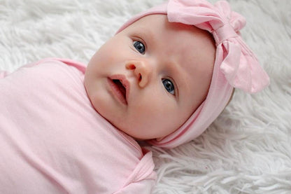 Three Little Tots Light Pink Knotted Headband