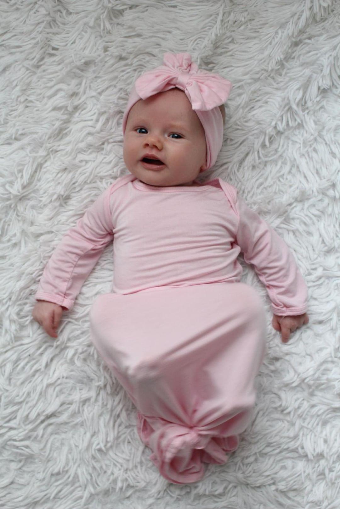 Three Little Tots Light Pink Knotted Headband