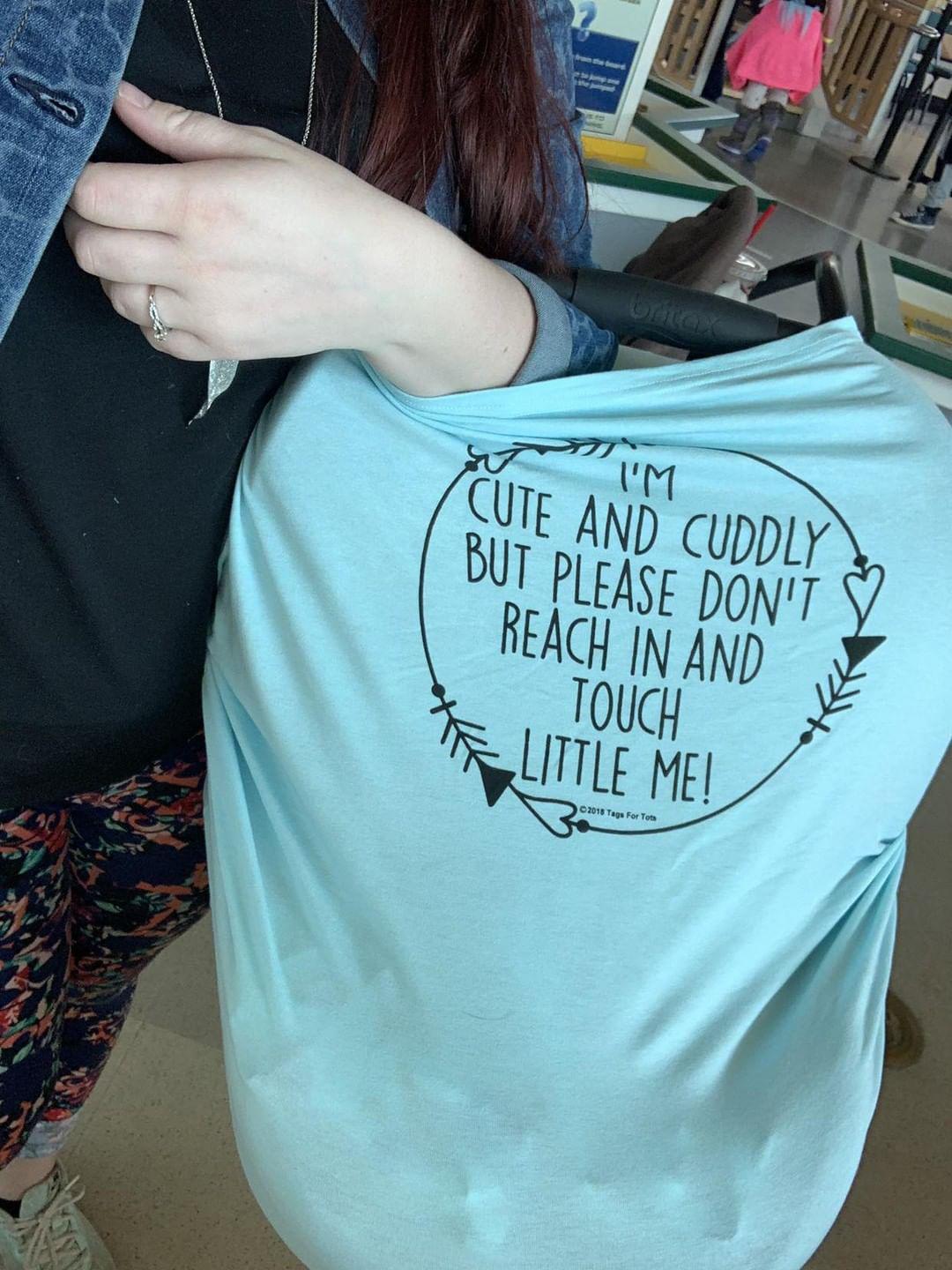 Three Little Tots Light Blue Car Seat 5 in 1 Cover – I'm Cute & Cuddly But Please Don't Touch Little Me