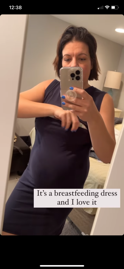 MLM Brand Little Breastfeeding Dress - Navy