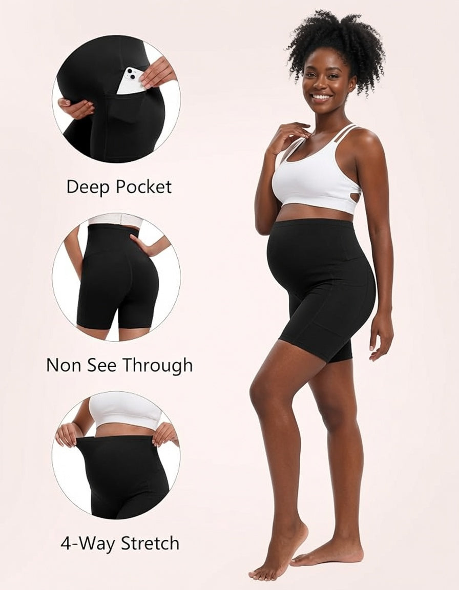 Soft Athletic Bike Shorts - Delilah's Maternity