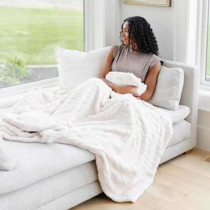 Saranoni Patterned Faux Fur XL Throw Blankets