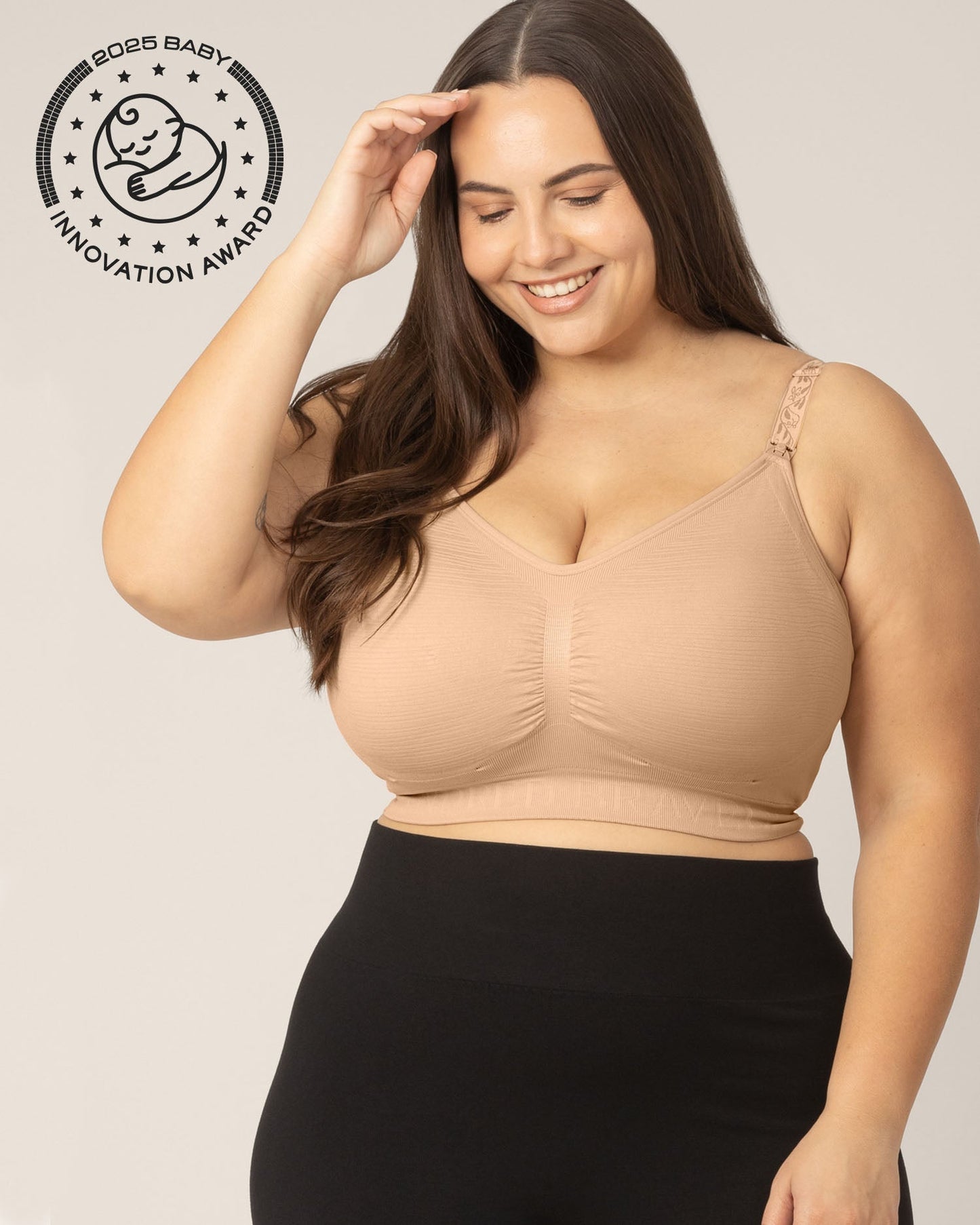 Kindred Bravely Sublime Hands-Free Pumping & Nursing Bra Beige