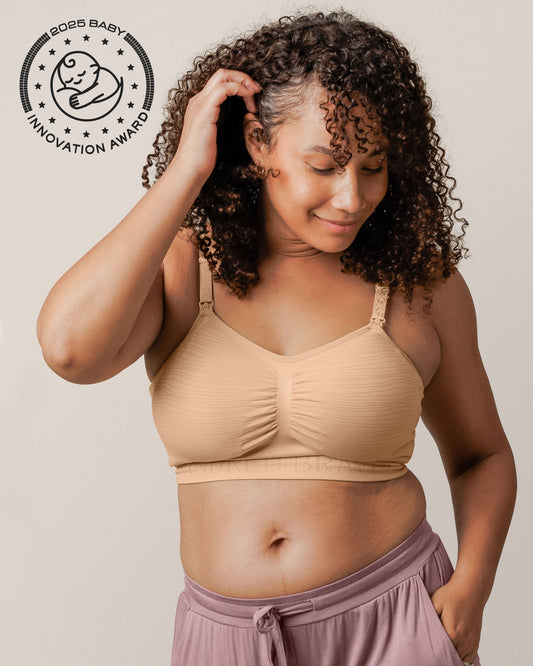 Kindred Bravely Sublime Hands-Free Pumping & Nursing Bra Beige
