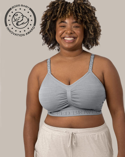 Kindred Bravely Sublime Hands-Free Pumping & Nursing Bra Grey