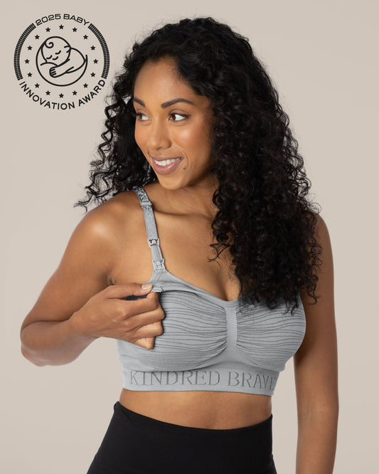 Kindred Bravely Sublime Hands-Free Pumping & Nursing Bra Grey