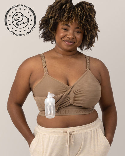 Kindred Bravely Sublime Hands-Free Pumping & Nursing Bra Latte