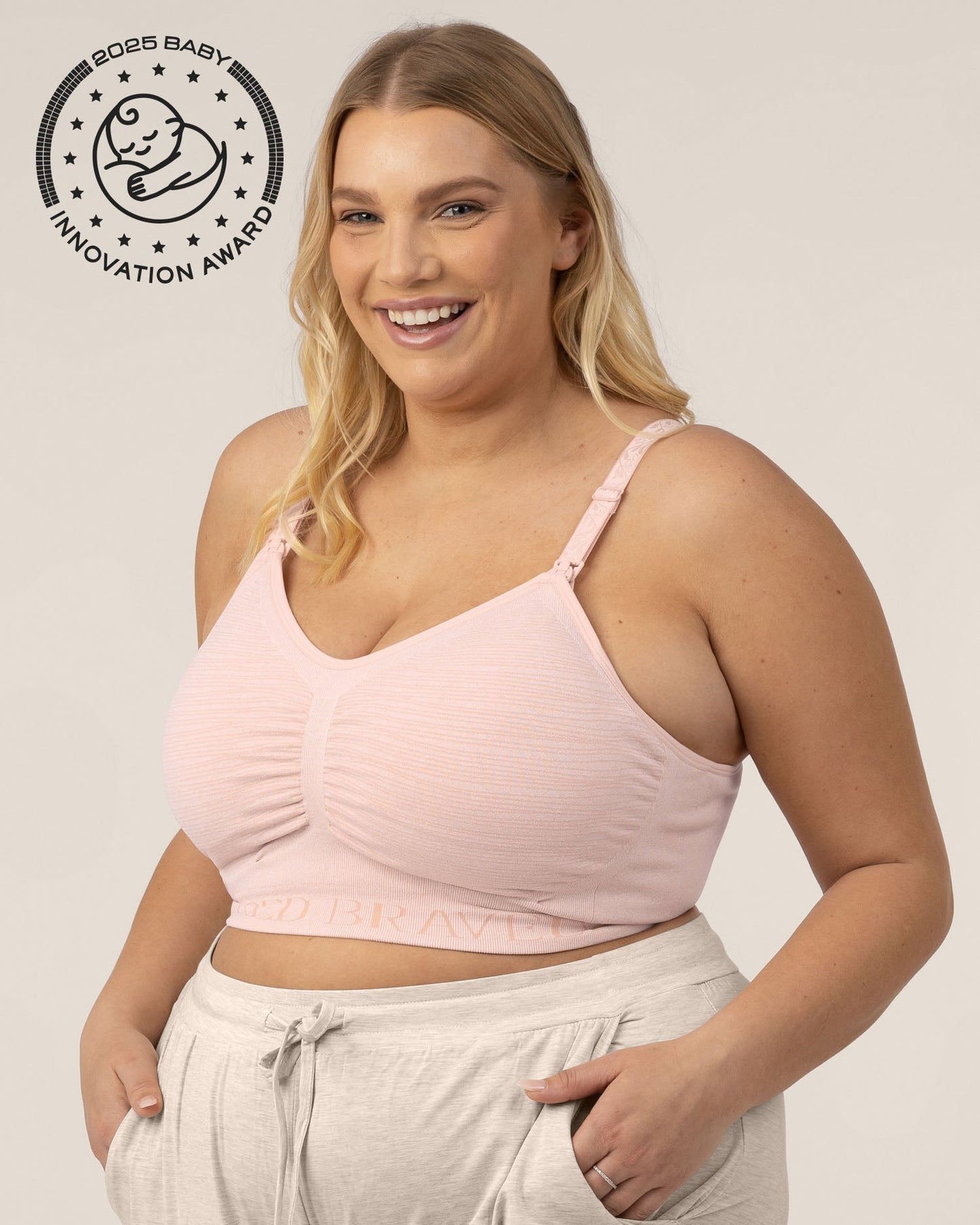 Kindred Bravely Sublime Hands-Free Pumping & Nursing Bra Pink Heather