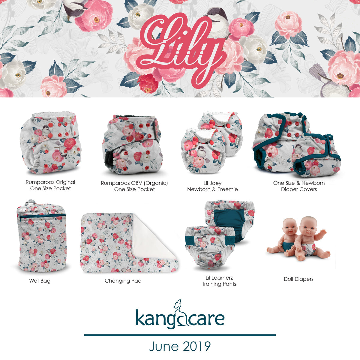 Kanga Care Rumparooz Newborn Cloth Diaper Covers - Lily