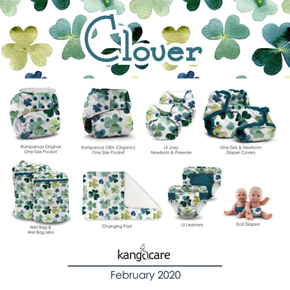 Kanga Care Bamboo Muslin Blanket - Baby: Clover (Reversible)