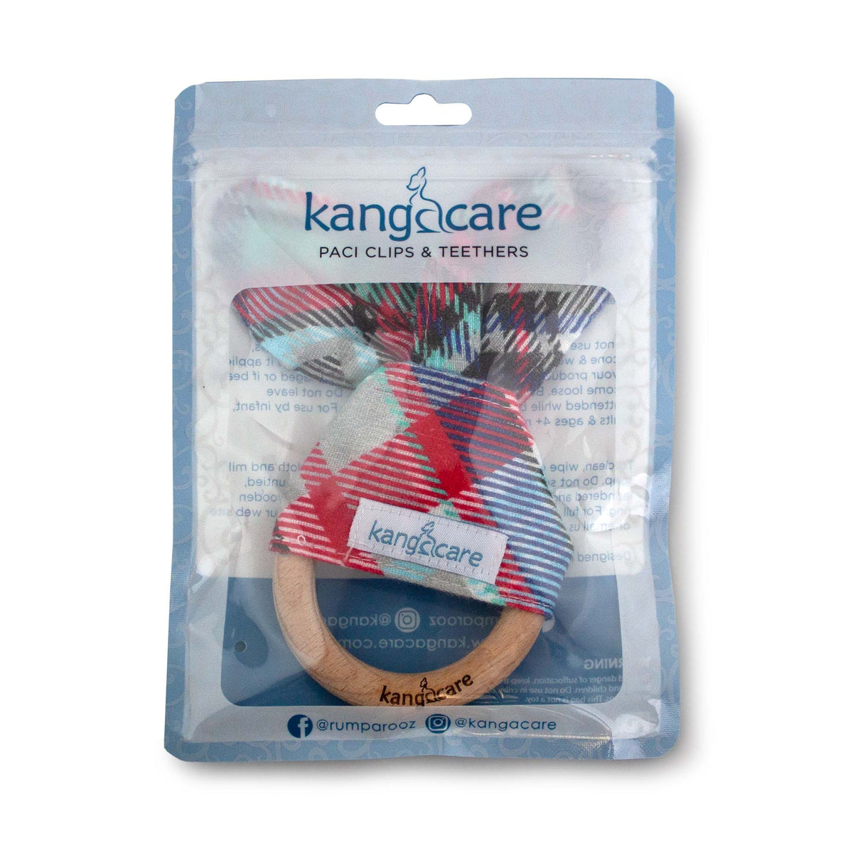 Kanga Care Muslin Crinkle Bunny Ear Teething Ring - Billy