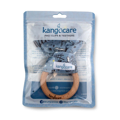 Kanga Care Muslin Crinkle Bunny Ear Teething Ring - Wander