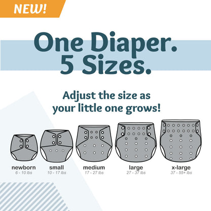 Kanga Care Rumparooz OBV G3 One Size Pocket Cloth Diaper - Glacier Gray